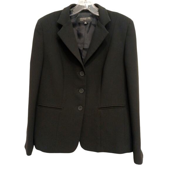 Jones New York Suit Jacket Sz 10P Black Career Preppy Collection Platinum Power - Picture 2 of 12
